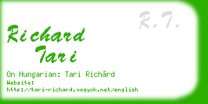 richard tari business card